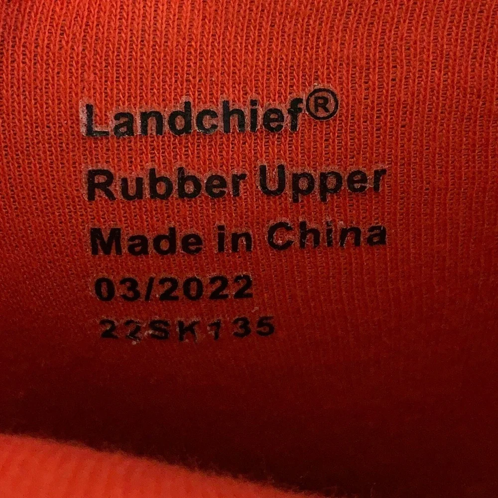 Landchief Kids Shoe Size 9 Red White Blue Striped Rubber Rain Boots NWT